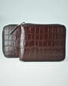 Luxury Series Men's Original Leather Wallet - Cherry - Thumbnail 4