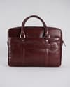Executive Men's 100% Original Leather Large Briefcase - Rich Brown - Thumbnail 2