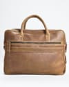 Crown Edition - Men's Executive 100% Original Leather Large Briefcase - Luxury Brown - Thumbnail 1