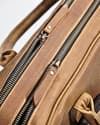 Crown Edition - Men's Executive 100% Original Leather Large Briefcase - Luxury Brown - Thumbnail 4