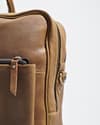 Crown Edition - Men's Executive 100% Original Leather Large Briefcase - Luxury Brown - Thumbnail 6