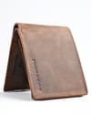 Harvard Men’s Original Leather Wallet (Rugged Series) - Brown - Thumbnail 9