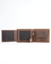 Harvard Men’s Original Leather Wallet (Rugged Series) - Brown - Thumbnail 2