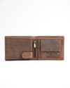 Harvard Men’s Original Leather Wallet (Rugged Series) - Brown - Thumbnail 3