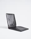 Berlin  (Sleek Series) - Men’s Original Leather Wallet - Croco Black - Thumbnail 5