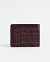 Berlin  (Sleek Series) - Men’s Original Leather Wallet - Croco Cherry - Thumbnail 1