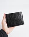 Heritage (Sleek Series) - Men’s Original Leather Wallet - Croco Black - Thumbnail 3