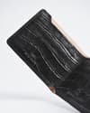 Heritage (Sleek Series) - Men’s Original Leather Wallet - Croco Black - Thumbnail 9