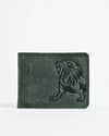 Cambridge (Limited Edition) Men’s Original Leather Wallet - (Rugged Green) - Lion - Thumbnail 2
