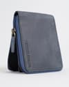Tokyo Men’s Original Leather Wallet - (Rugged Series) - Blue - Thumbnail 7