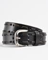 Great Britain - Men's Original Leather Belt  (Black) - 36 - Thumbnail 3