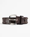 Great Britain - Men's Original Leather Belt  (Vintage Brown) - 40 - Thumbnail 3