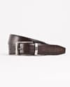 Brazil - Men's Original Leather Belt  Reversible (Black & Brown) - 28-44 - Thumbnail 4