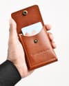 Milton - Men’s Original Leather Minimalist Wallet (Luxury Tan) - Thumbnail 3
