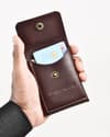 Milton - Men’s Original Leather Minimalist Wallet (Luxury Cherry) - Thumbnail 3