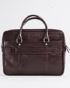 Executive Men's Original Leather Briefcase (Croco Cherry) - Thumbnail 2