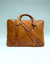 Executive Men's Original Leather Briefcase (Brown) - Thumbnail 1