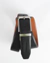 Saffiano Men's Original Leather Belt  Reversible (Black & Tan) - 28-44 - Thumbnail 7