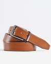 Mexico - Men's Original Leather Belt  Reversible (Premium Black & Tan) - 28-44 - Thumbnail 3