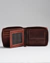 Tokyo Men’s Original Leather Zipper Wallet (Vintage Brown) - Thumbnail 2