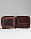 Tokyo Men’s Original Leather Zipper Wallet (Vintage Brown) - Thumbnail 6