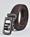 Oxford Men's Original Leather Belt  (Croco Brown) - 28-44 - Thumbnail 2