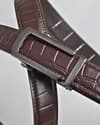 Oxford Men's Original Leather Belt  (Croco Brown) - 28-44 - Thumbnail 4