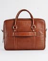 Executive Men's Original Leather Briefcase  (Croco Luxury Brown) - Thumbnail 2