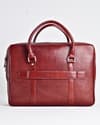 Executive Men's Original Leather Briefcase  (Royal Cherry Salmon) - Thumbnail 2