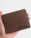 Cambridge - Men’s Original Leather Wallet (Rugged Series) - Brown - Thumbnail 8
