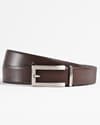 Swiss - Men's Original Leather Belt  Reversible (Salmon Black and Brown) - 28-44 - Thumbnail 5