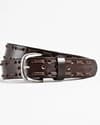 Great Britain - Men's Original Leather Belt  (Vintage Brown) - 36 - Thumbnail 1