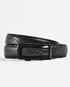 Oxford Men's Original Leather Belt  (Python Black)  28-44 - Thumbnail 1
