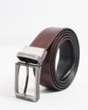 Milan Men's Original Leather Belt  Reversible (Black & Brown) - 28-44 - Thumbnail 2