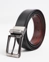 Milan Men's Original Leather Belt  Reversible (Black & Brown) - 28-44 - Thumbnail 3