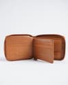 Tokyo Men’s Original Leather Wallet ( Almond Croco Brown) - Thumbnail 2
