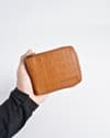 Tokyo Men’s Original Leather Wallet ( Almond Croco Brown) - Thumbnail 5