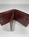 Darry - Men’s Original Leather D Shape Wallet (Brown & Cherry Blend) - Thumbnail 5