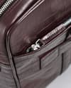 Executive Men's Original Leather Briefcase (Croco Cherry) - Thumbnail 7
