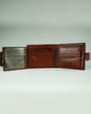 Yorkshire Men’s Original Leather Wallet (Cherry & Brown Blend) - Thumbnail 2