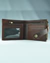 Columbus Men’s Original Leather Wallet Vintage Edition (Brown) - Thumbnail 4
