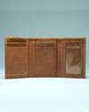 Donchester Men’s Original Leather Tri-Fold Wallet (Vintage Tan) - Thumbnail 3
