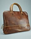 Executive Sleek Series - Men's Original Leather Laptop Bag (Tan) - Thumbnail 3