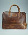 Executive Sleek Series - Men's Original Leather Laptop Bag (Tan) - Thumbnail 4