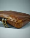 Executive Sleek Series - Men's Original Leather Laptop Bag (Tan) - Thumbnail 5