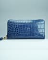 Mia - Women’s Original Leather Wallet (Premium Blue) - Thumbnail 3