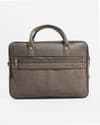 Crown Edition - Men's Executive 100% Original Leather Large Briefcase - Dark Brown - Thumbnail 1