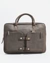 Crown Edition - Men's Executive 100% Original Leather Large Briefcase - Dark Brown - Thumbnail 2