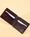 Berlin (Sleek Series) - Men’s Original Leather Wallet (Croco Cherry) - Thumbnail 1