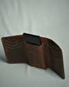 Detroit - Men’s Original Leather [Smart Card Pop UP] Wallet (Rugged Brown) - Thumbnail 3